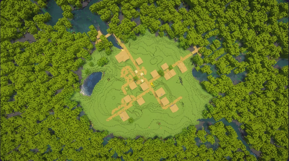 Isolated village in a mangrove swamp